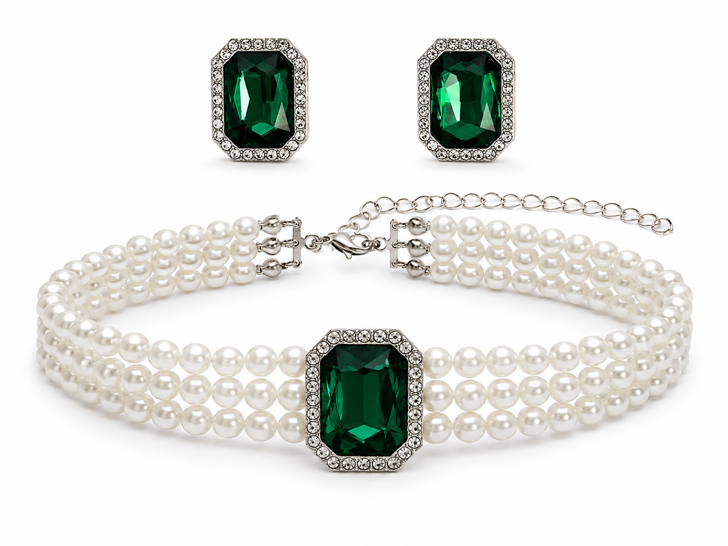 Pearl Choker Necklace Green